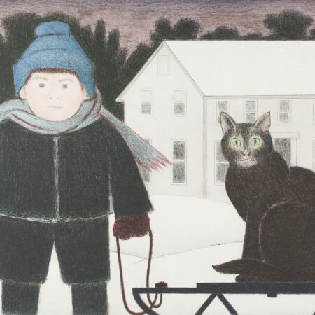 Will Barnet "The Sled" Lithograph