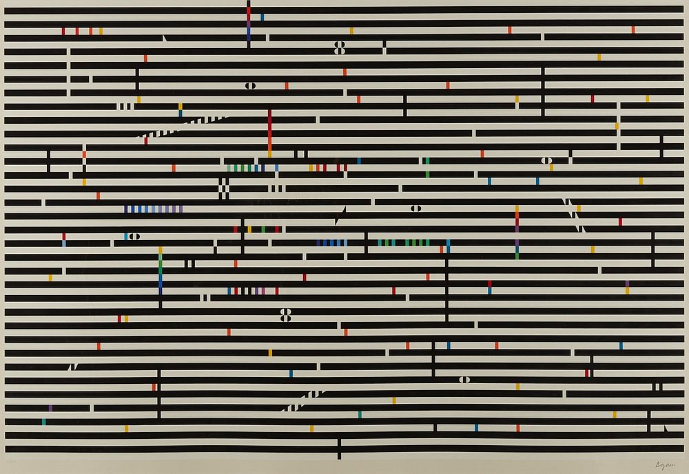 Yaacov Agam Abstract Silkscreen