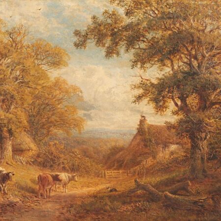 A. A. Glendening Sr. Landscape with Cattle Oil on Canvas