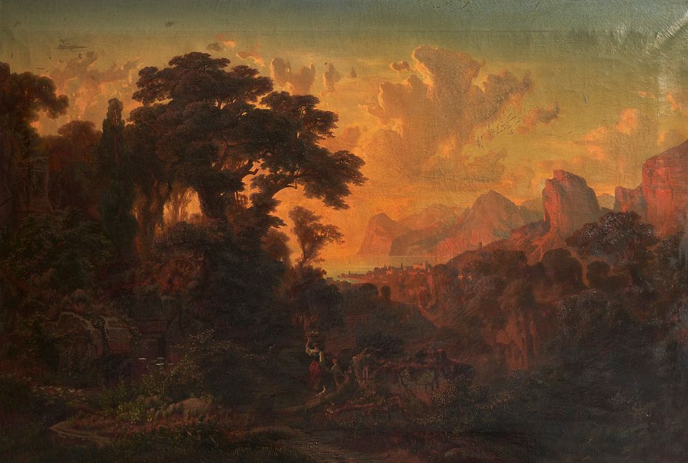 Leopold Stephan Landscape Oil on Canvas