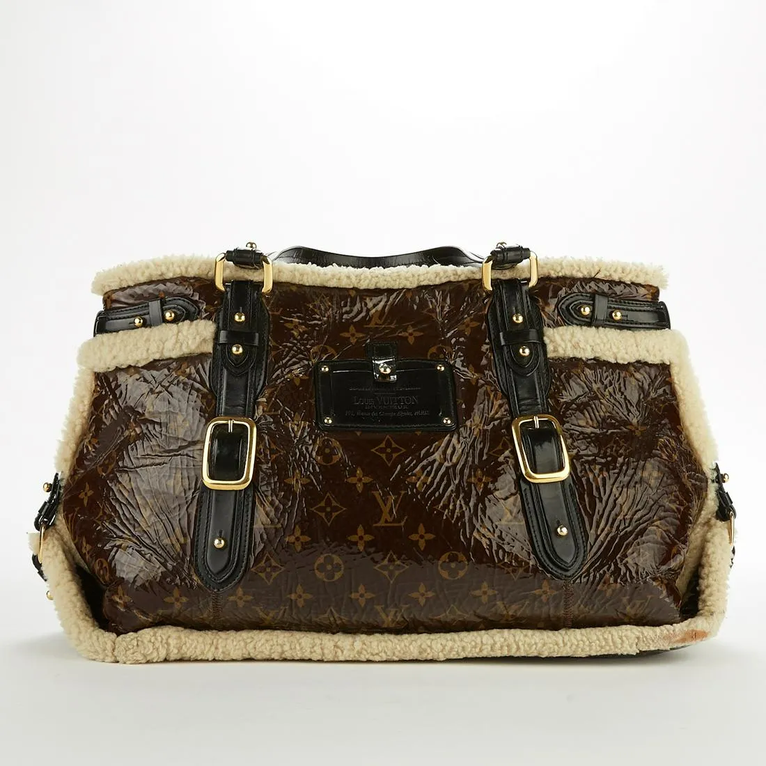 Louis Vuitton Thunder Shearling Handbag Purse