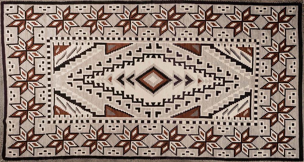 Navajo Blanket Two Grey Hills 7' x 12'