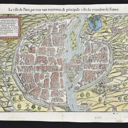 Sebastian Munster Map of Paris 1550