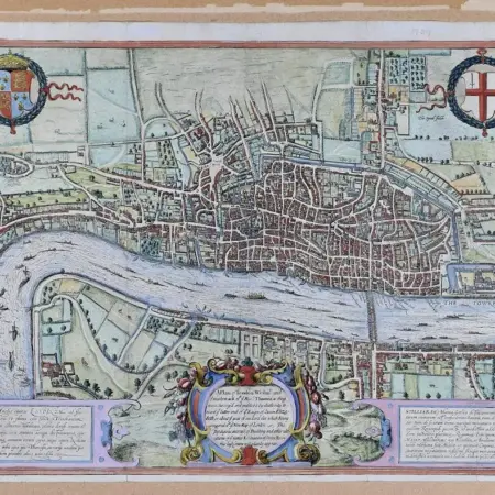 Hatton ed. Braun & Hogenberg Map of London 1708