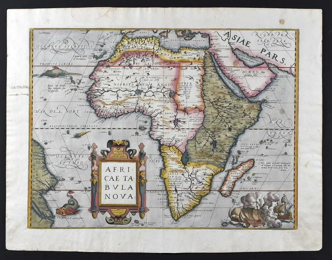 Ortelius Map of Africa 1570