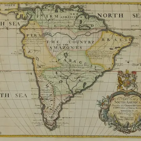 Edward Wells Map of South America ca. 1700-1738