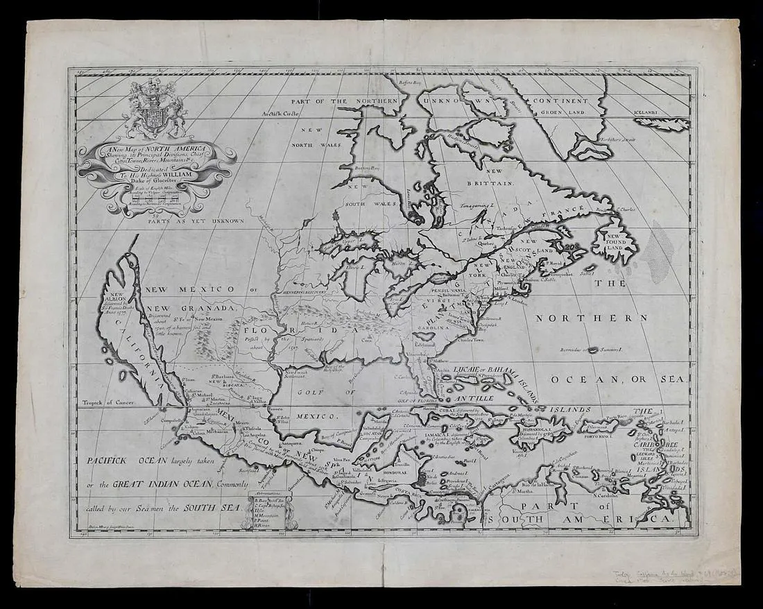 Wells Map of North America 1701 California as an Island