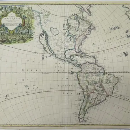 John Senex Map of North and South America 1719-1721