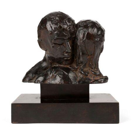 Paul Granlund Couple Embracing Bronze Sculpture