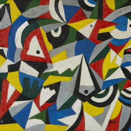 Walter Quirt Abstract Painting Oil on Board