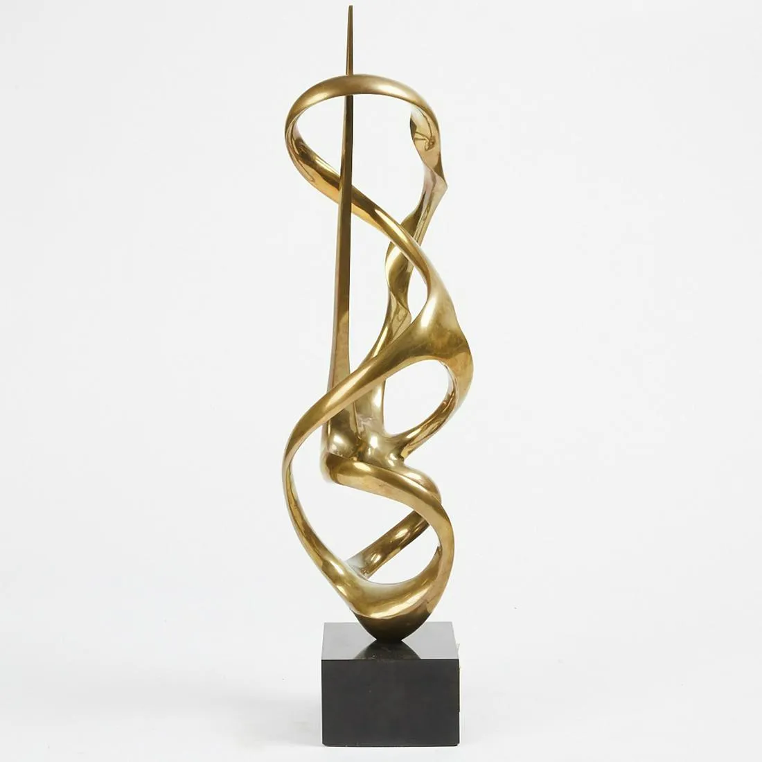 Kieff Grediaga "Cabeza-y-Musa" Polished Bronze Sculpture