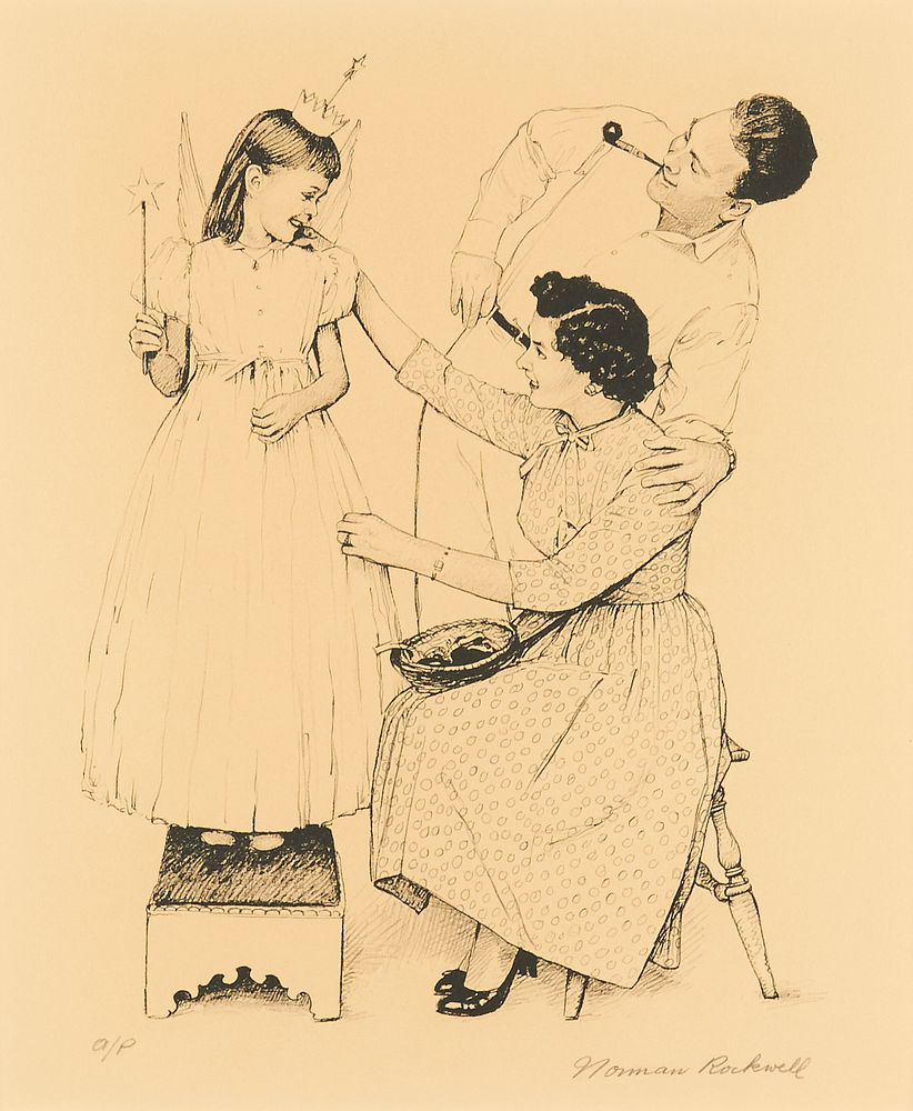 Norman Rockwell "Angel Fitting" Lithograph