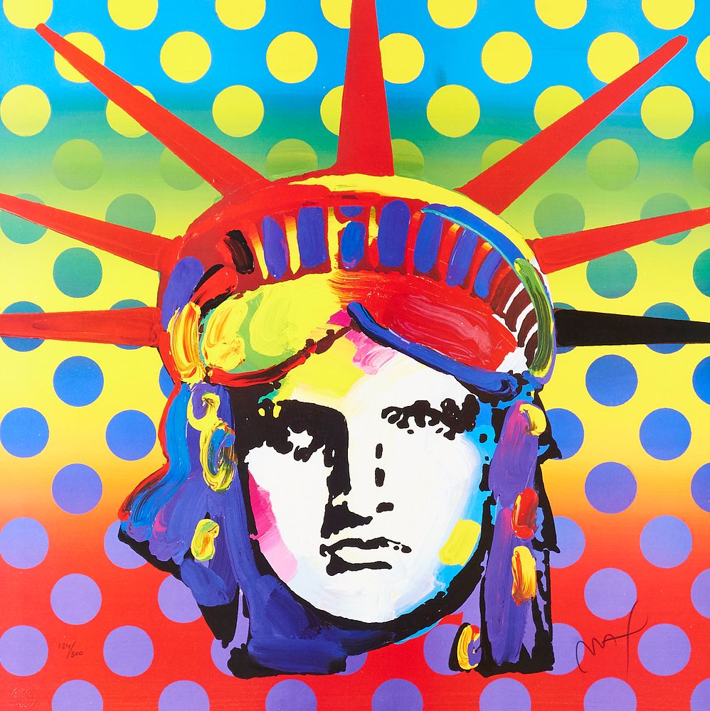 Peter Max "Liberty Head" Lithograph