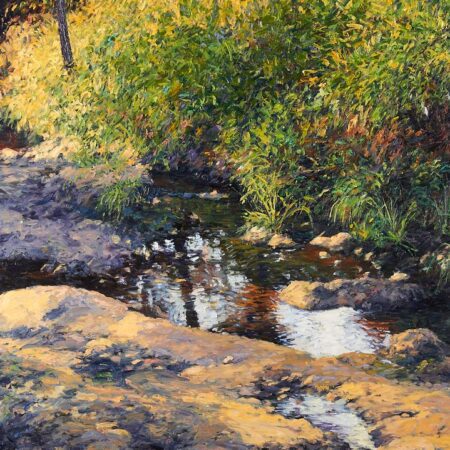 Gary Bowling "Retreat to a Summer Brook" Oil on Canvas 1999