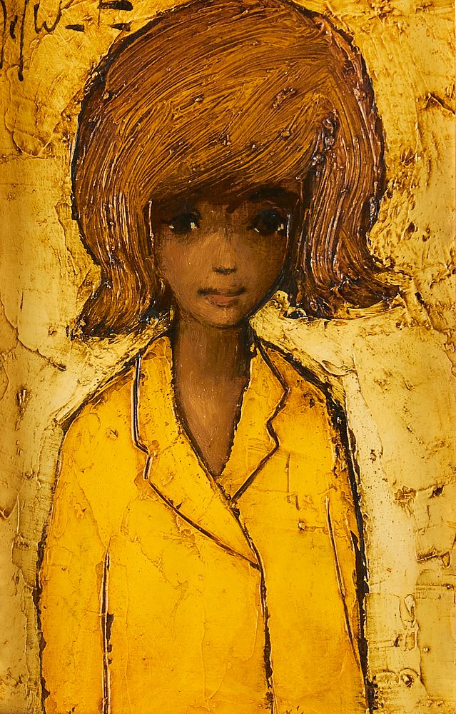 Jef Wauters Portrait of a Girl Oil on Board