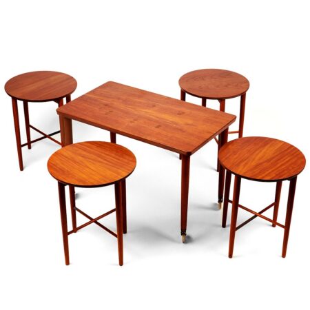 Poul Hundevad MCM Folding Table Set