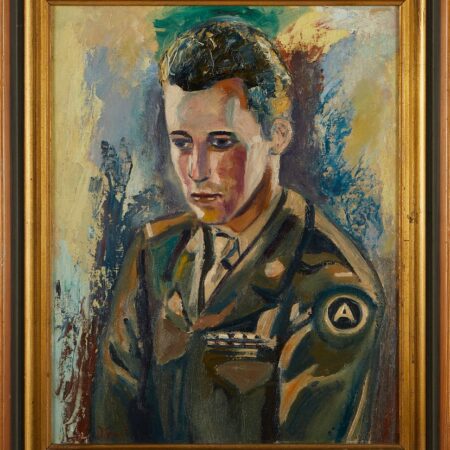 Duncan Grant Portrait of Soldier Oil on Board