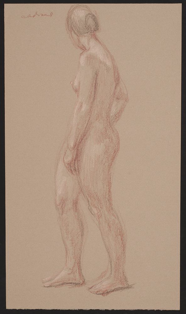 Paul Cadmus Female Nude Crayon on Paper