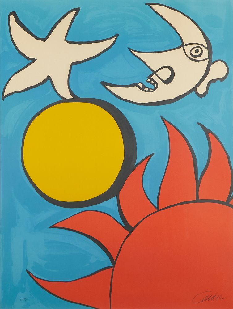 Alexander Calder "Sun Moon & Stars USA" Print