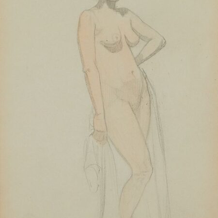 George Bellows Standing Female Nude Drawing