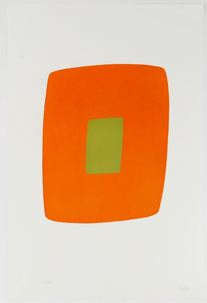 Ellsworth Kelly "Orange Green" Lithograph