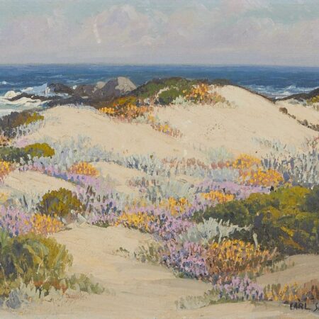 Carl Sammons "Sand Dunes and Wildflowers" Acrylic on Board