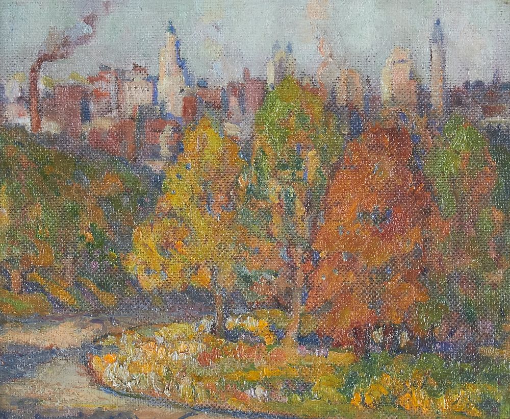 Ilah Kibbey Kansas City Oil on Board Painting