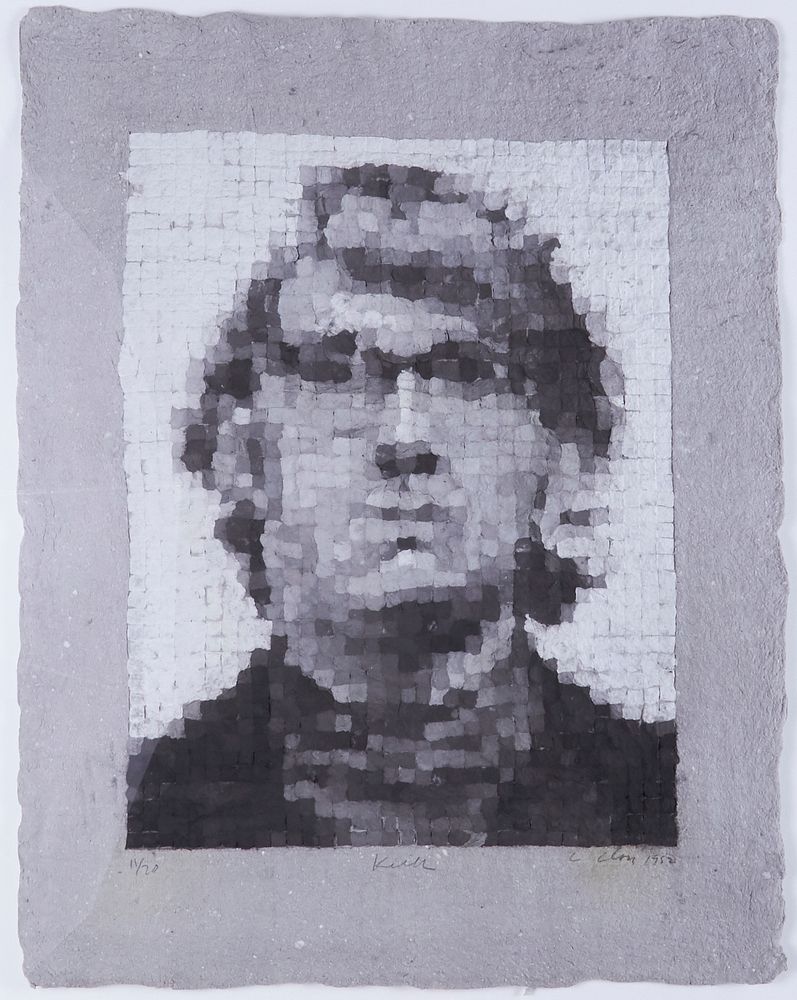 Chuck Close "Keith V" Handmade Paper 1982