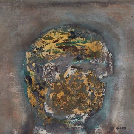 Leon Golub "Head (XXXVIII)" Oil on Canvas 1959