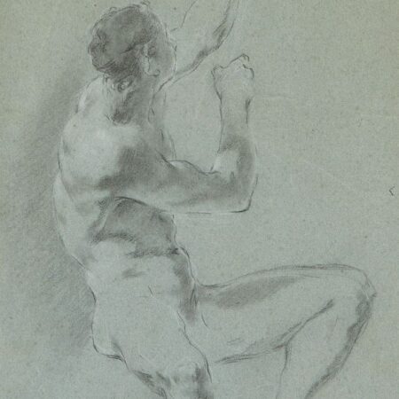 Claudio Francesco Beaumont Drawing of a Nude Man