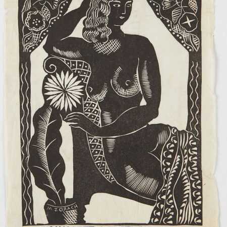 Marguerite Zorach "A Happy New Year" Linocut