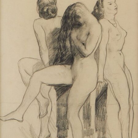 Guy Pene Du Bois Graphite Drawing Nudes