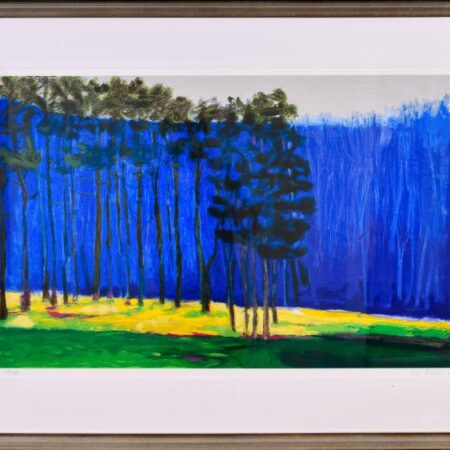 Wolf Kahn (b. 1972), "Dark Pines," Screenprint, 2001