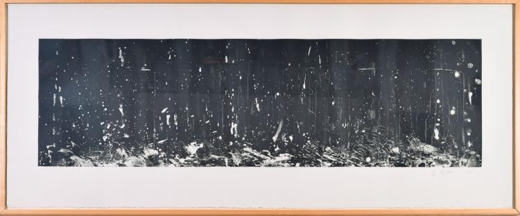 Pat Steir (b. 1938/40), "From the Boat," Lithograph, 1991