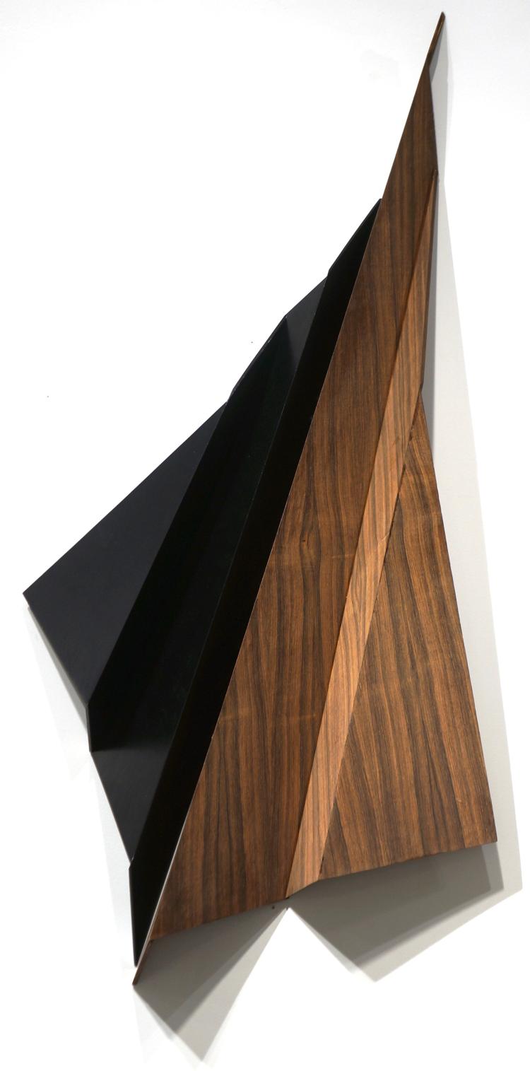 Katja Strunz (b. 1970), Untitled (In Two Parts), Rosewood and Painted Wood, 2005