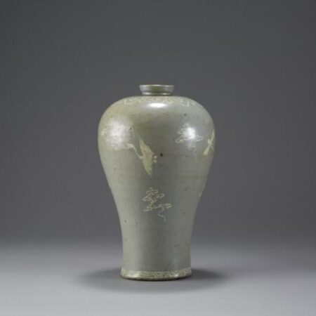 Korean Inlaid Celadon Maebyong Vase - Goryeo Dynasty (918-1392)