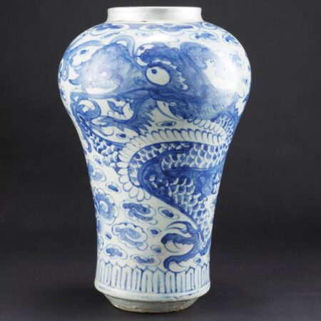 Joseon Dynasty Korean Dragon Vase