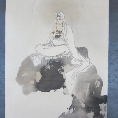 Mano Kyotei "White Robed Kannon" Scroll Painting