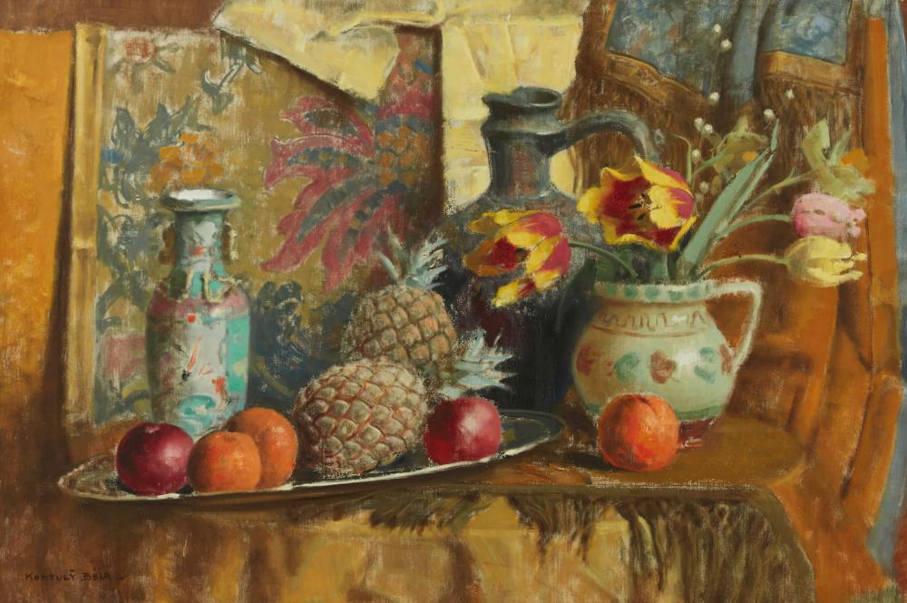 Bela Kontuly Still Life Oil on Canvas