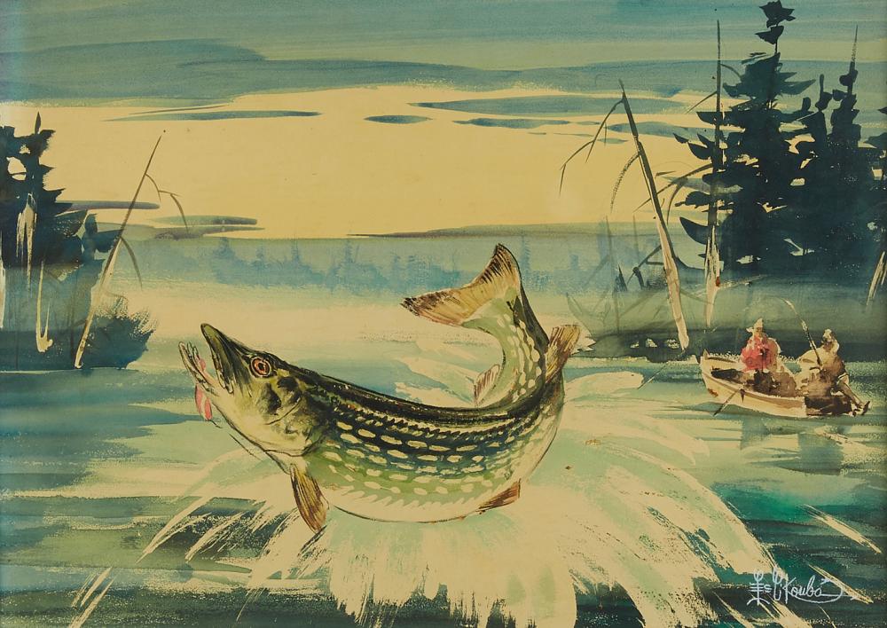 Les Kouba Fishing Painting