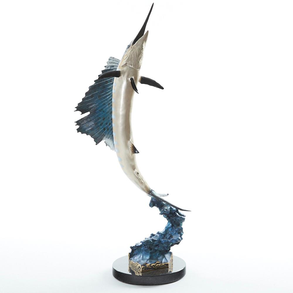 Robert Wyland Sailfish Polychrome Bronze Sculpture