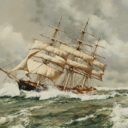 Montague Dawson "Stormy Weather Scottish Chief" Oil on Canvas Marine