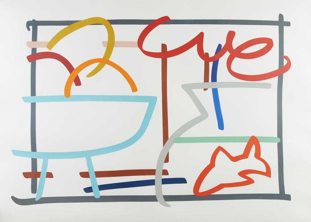 Tom Wesselmann "Fast Sketch Still Life with Fruit and Goldfish" Screenprint