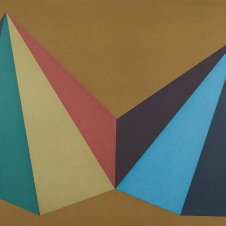 Sol LeWitt "Two Pyramids - Four Colors" Color Silkscreen