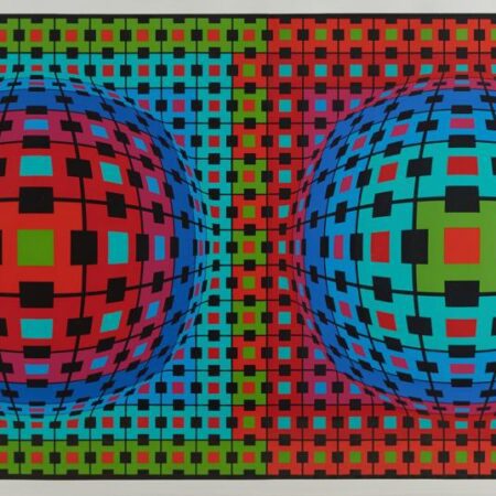 Victor Vasarely "Ionau" Color Screenprint