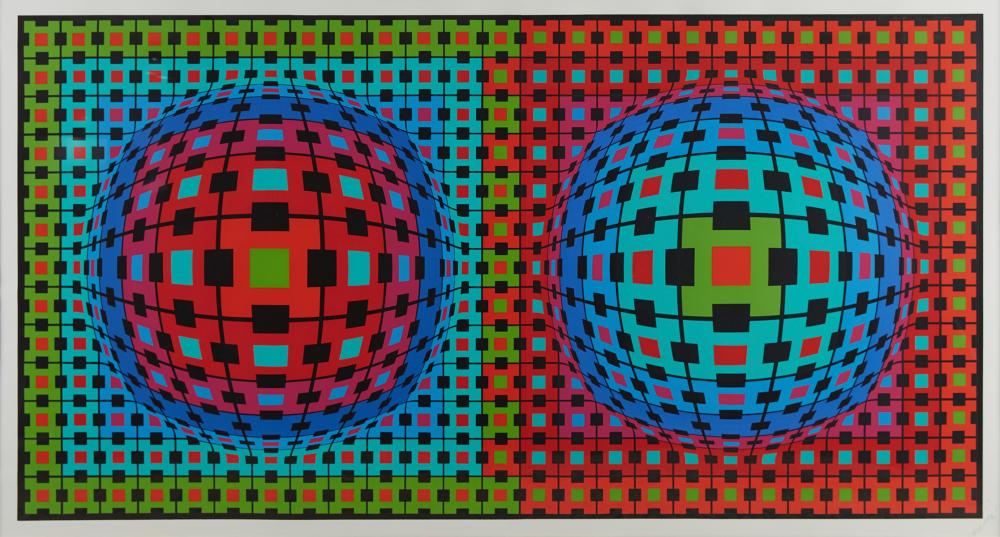 Victor Vasarely "Ionau" Color Screenprint