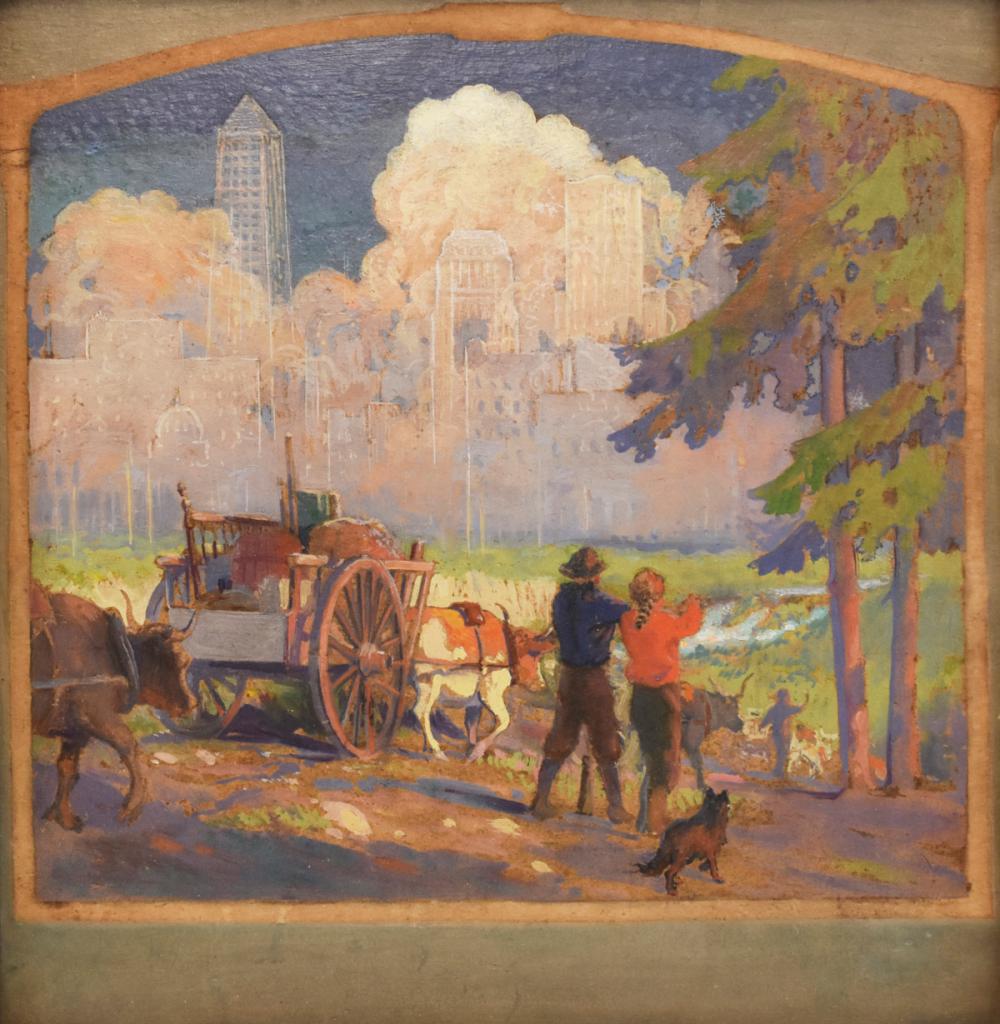 Edward Brewer Minnesota Pioneers Oil on Canvas